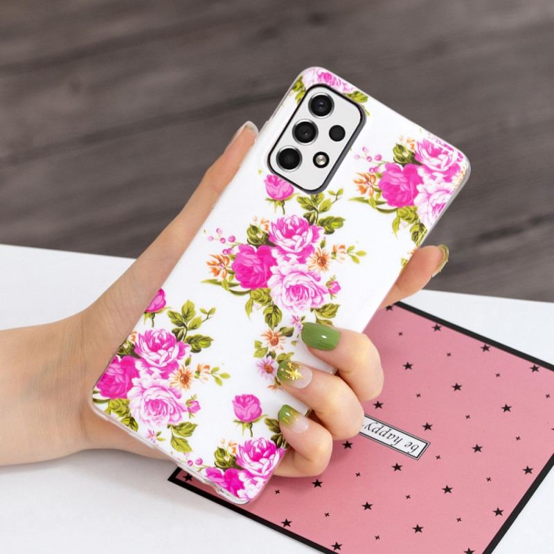 Capa Para Samsung Galaxy A53 5G Flores Da Liberdade Fluorescentes