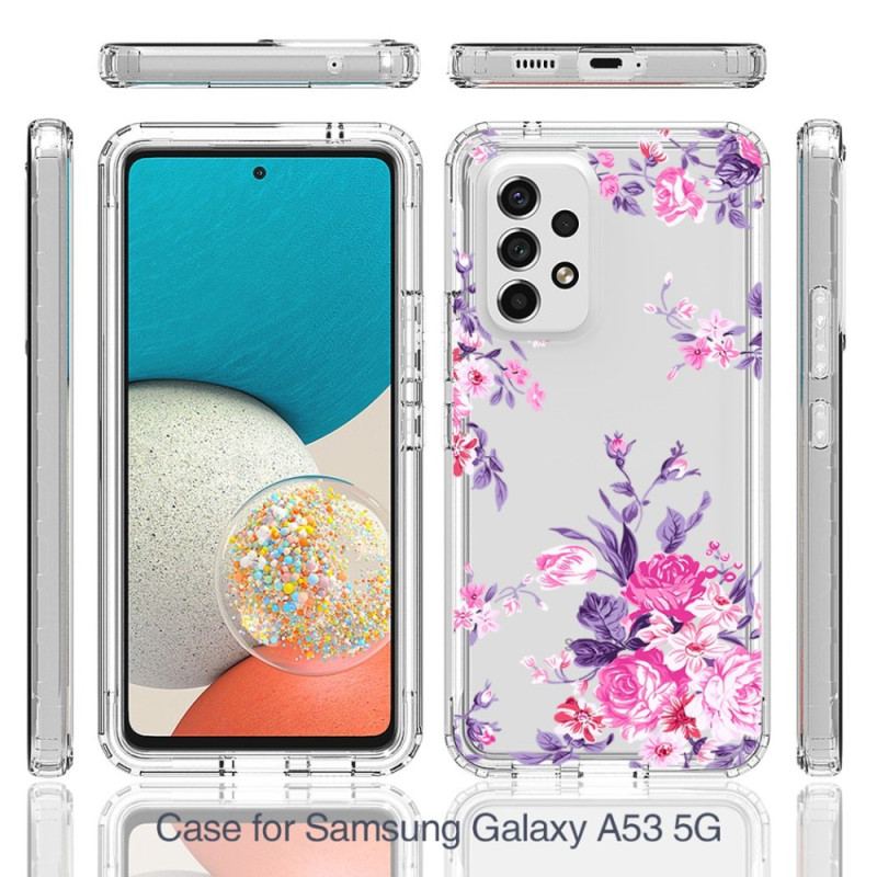 Capa Para Samsung Galaxy A53 5G Flores Sem Costura