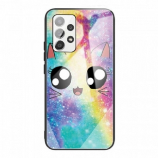 Capa Para Samsung Galaxy A53 5G Gato De Vidro Temperado