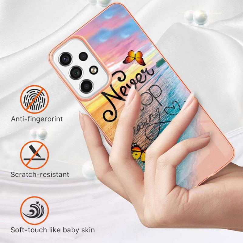 Capa Para Samsung Galaxy A53 5G Nunca Pare De Sonhar Com Borboletas