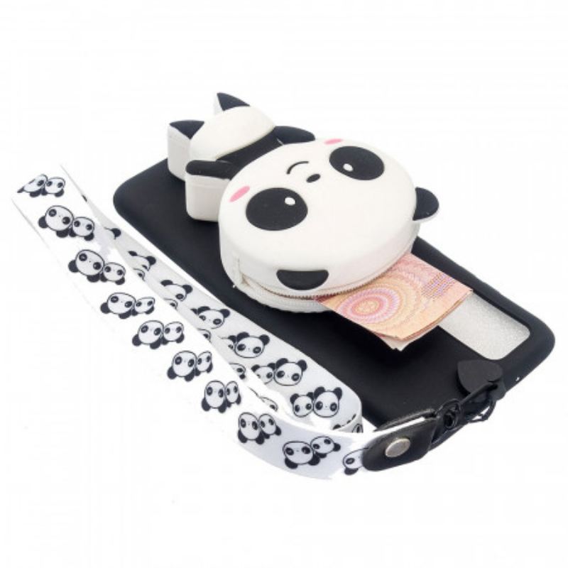 Capa Para Samsung Galaxy A53 5G Panda 3d Com Cordão De Mosquetão