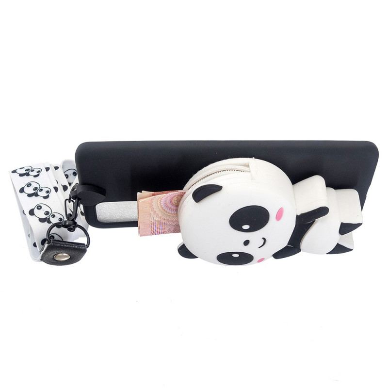 Capa Para Samsung Galaxy A53 5G Panda 3d Com Cordão De Mosquetão