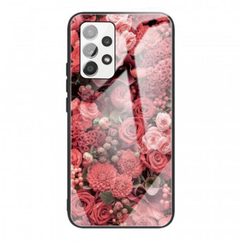 Capa Para Samsung Galaxy A53 5G Rose Flowers Vidro Temperado