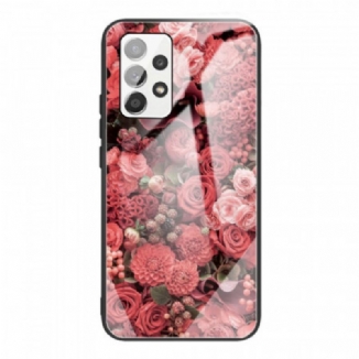 Capa Para Samsung Galaxy A53 5G Rose Flowers Vidro Temperado