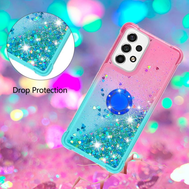 Capa Para Samsung Galaxy A53 5G Suporte De Anel Glitter