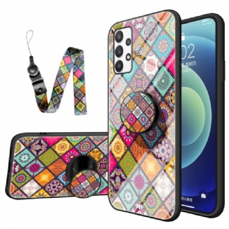 Capa Para Samsung Galaxy A53 5G Suporte Magnético Patchwork