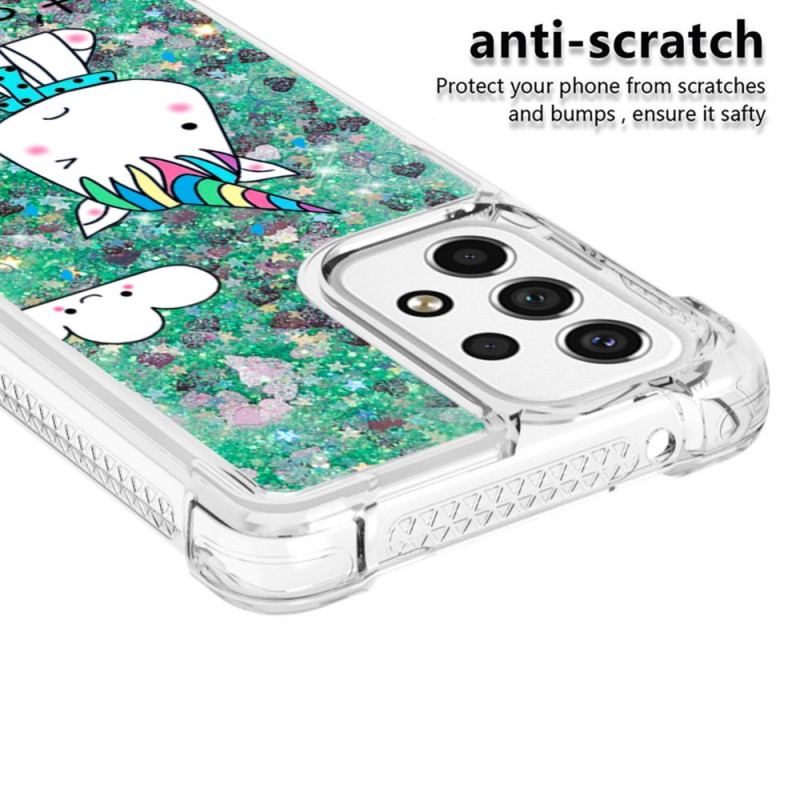 Capa Para Samsung Galaxy A53 5G Unicórnio Glitter