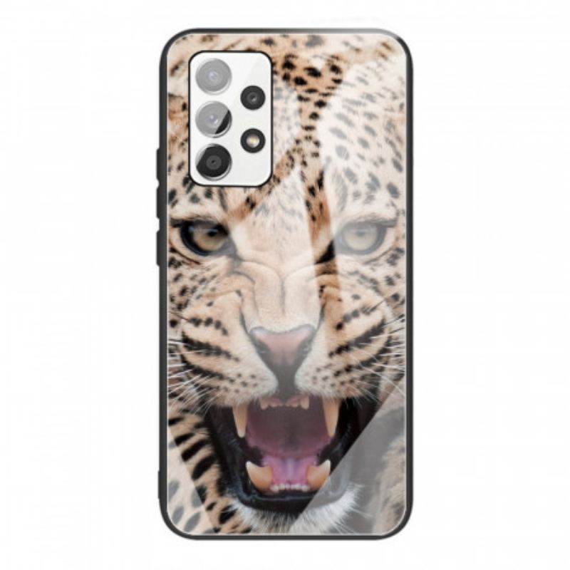 Capa Para Samsung Galaxy A53 5G Vidro Temperado Leopardo