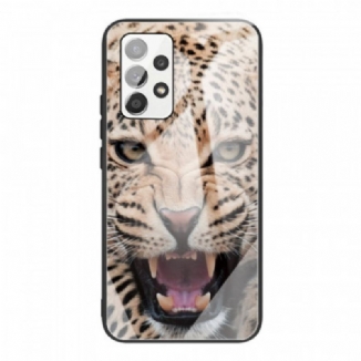 Capa Para Samsung Galaxy A53 5G Vidro Temperado Leopardo