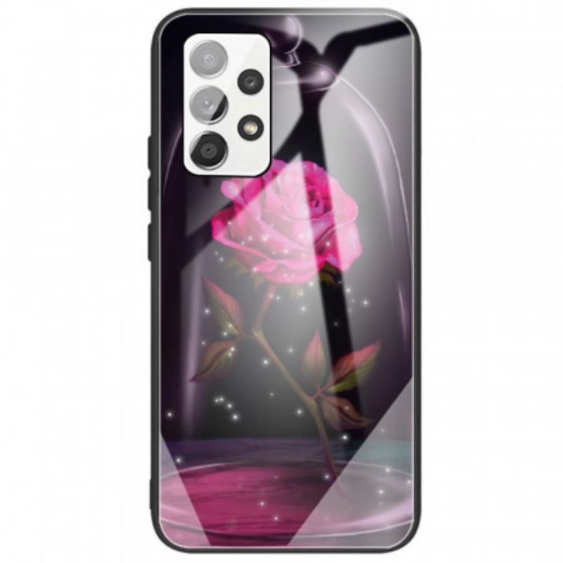 Capa Para Samsung Galaxy A53 5G Vidro Temperado Rosa Mágico