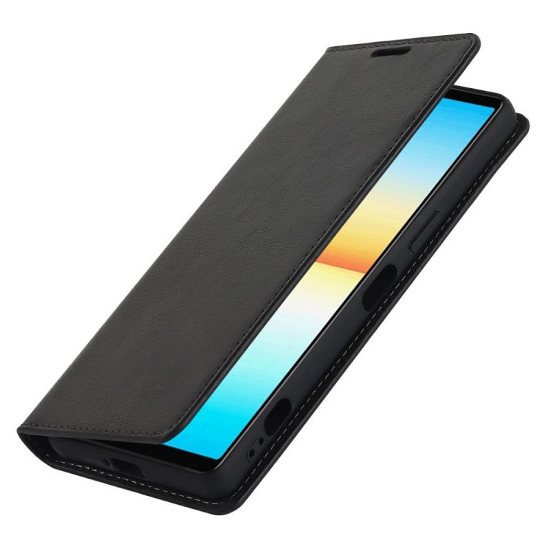 Capa De Celular Para Sony Xperia 1 IV Flip Couro Genuíno