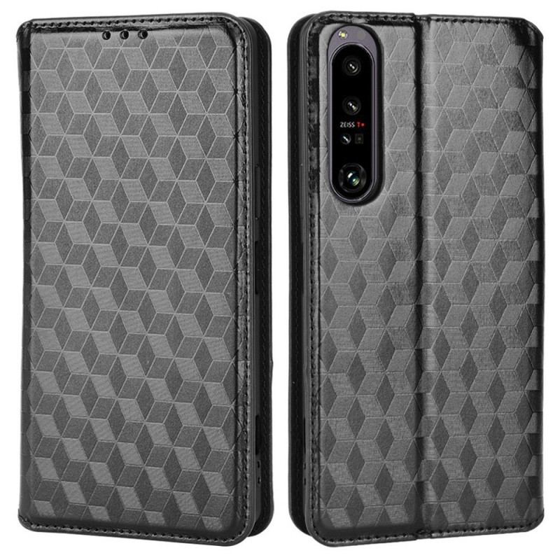 Capa De Celular Para Sony Xperia 1 IV Flip Cubos 3d