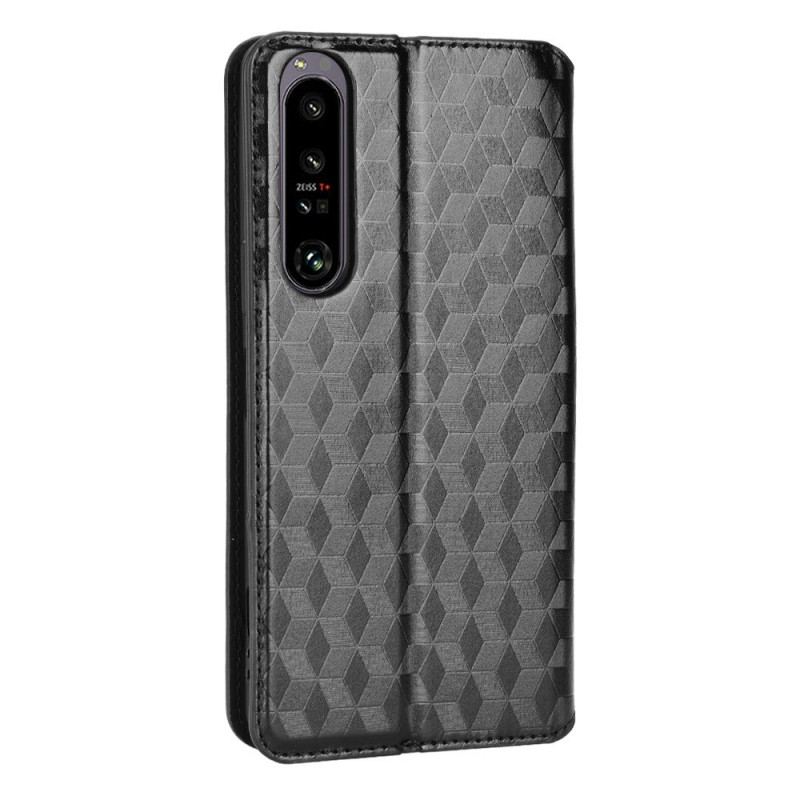 Capa De Celular Para Sony Xperia 1 IV Flip Cubos 3d