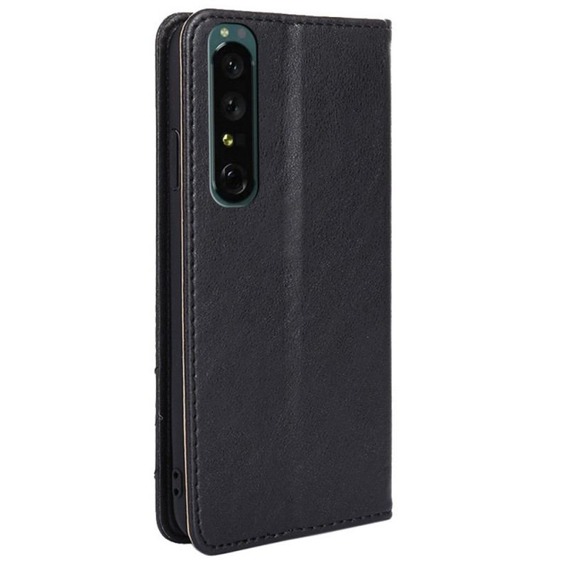 Capa De Celular Para Sony Xperia 1 IV Flip Rebites Decorativos