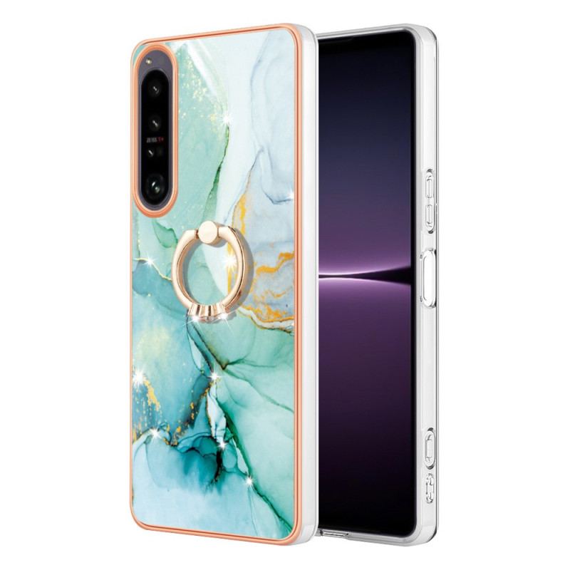 Capa De Celular Para Sony Xperia 1 IV Mármore Com Suporte De Anel