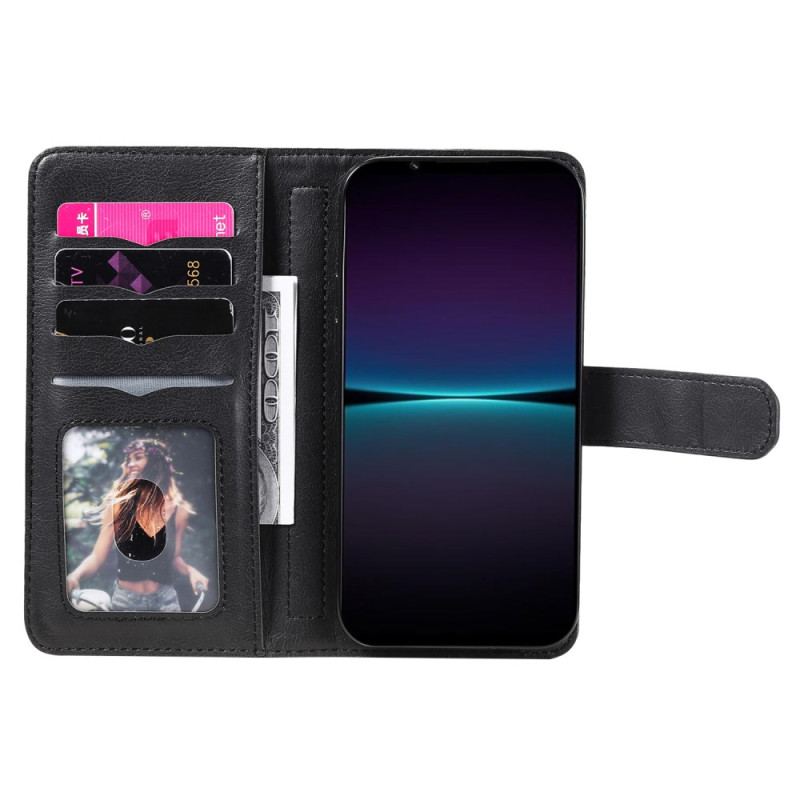 Capa De Couro Para Sony Xperia 1 IV 10 Porta-cartões