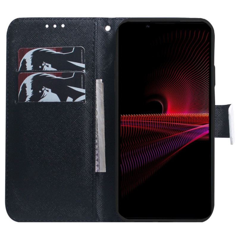 Capa De Couro Para Sony Xperia 1 IV De Cordão Mandala Strappy