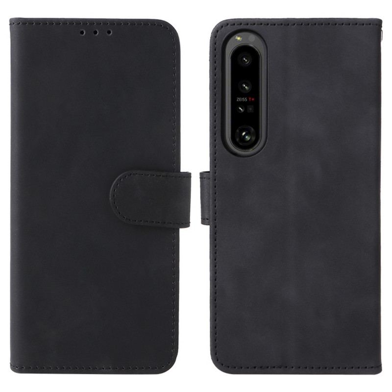 Capa De Couro Para Sony Xperia 1 IV De Cordão Simples Com Alça