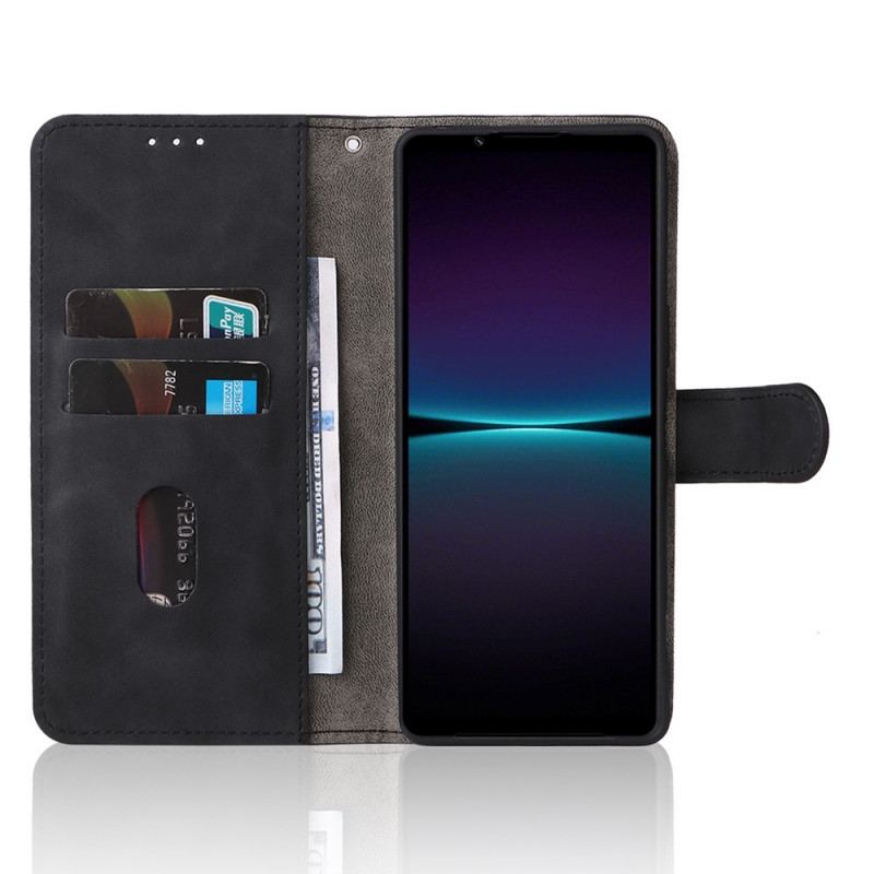 Capa De Couro Para Sony Xperia 1 IV De Cordão Simples Com Alça