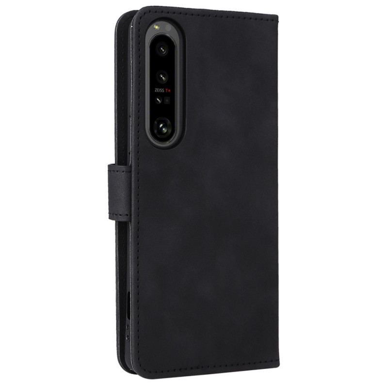 Capa De Couro Para Sony Xperia 1 IV De Cordão Simples Com Alça