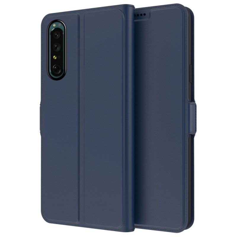 Capa De Couro Para Sony Xperia 1 IV Efeito Couro Fino