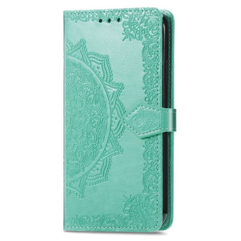 Capa De Couro Para Sony Xperia 1 IV Mandala Sol Com Cordão