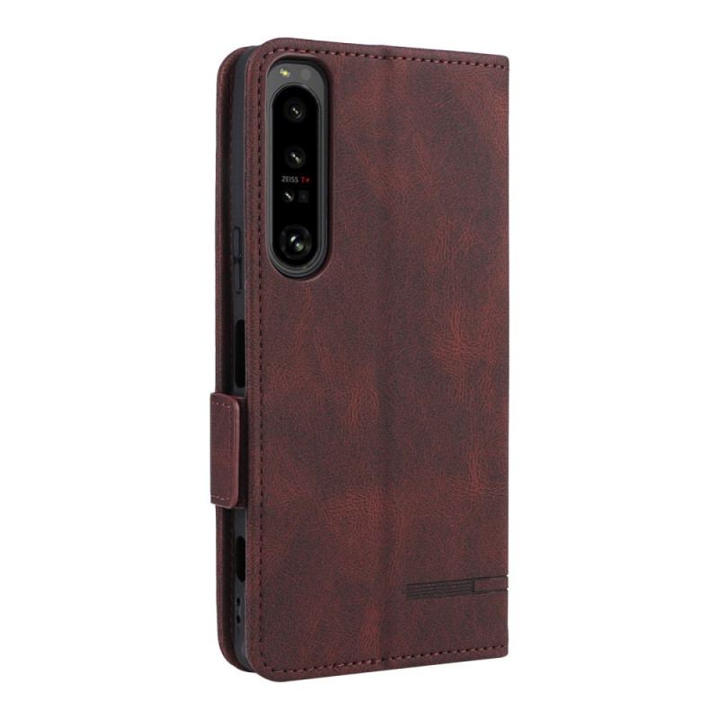 Capa De Couro Para Sony Xperia 1 IV Refinamento Luxuoso