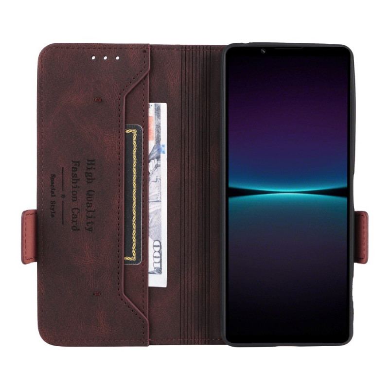 Capa De Couro Para Sony Xperia 1 IV Refinamento Luxuoso