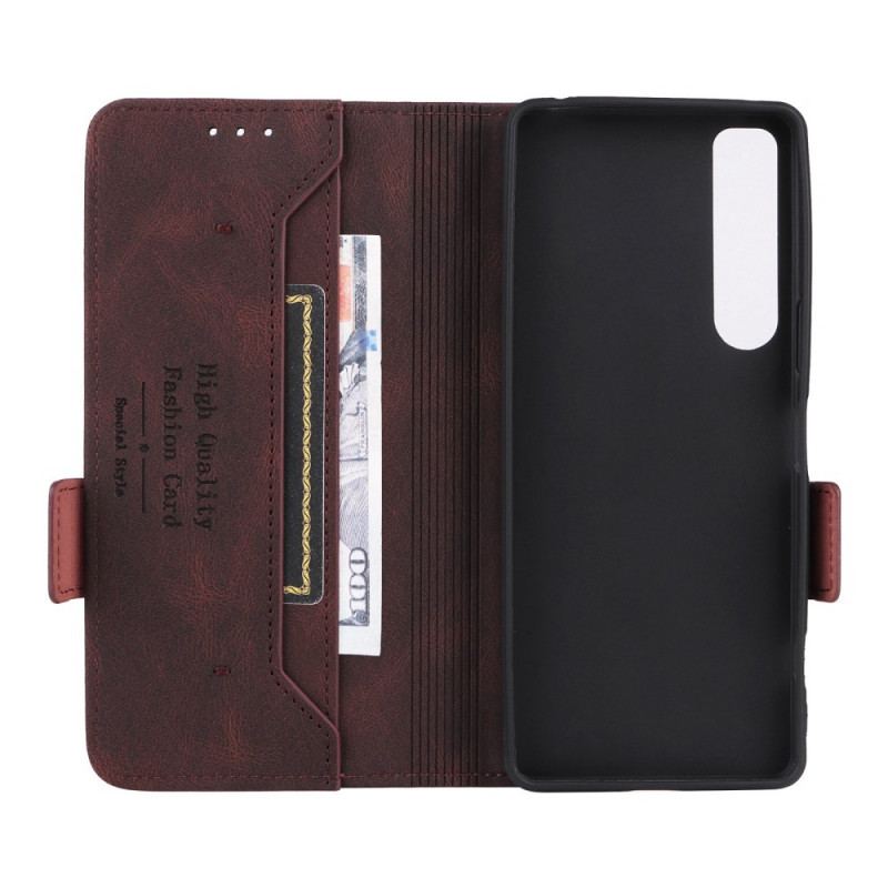 Capa De Couro Para Sony Xperia 1 IV Refinamento Luxuoso