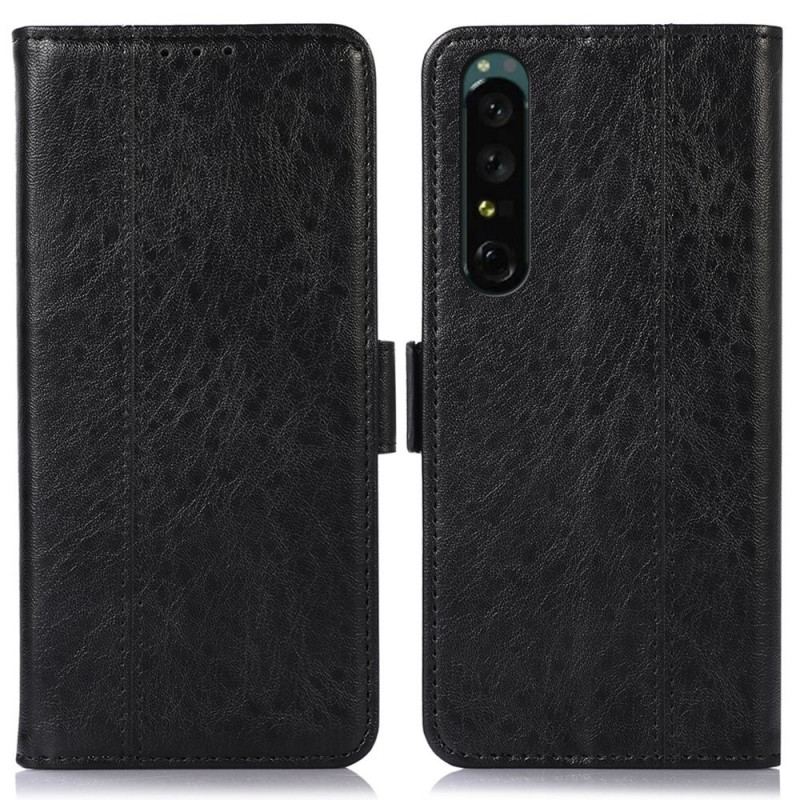 Capa Em Pele Para Sony Xperia 1 IV Elegância