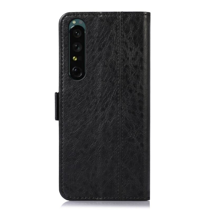 Capa Em Pele Para Sony Xperia 1 IV Elegância