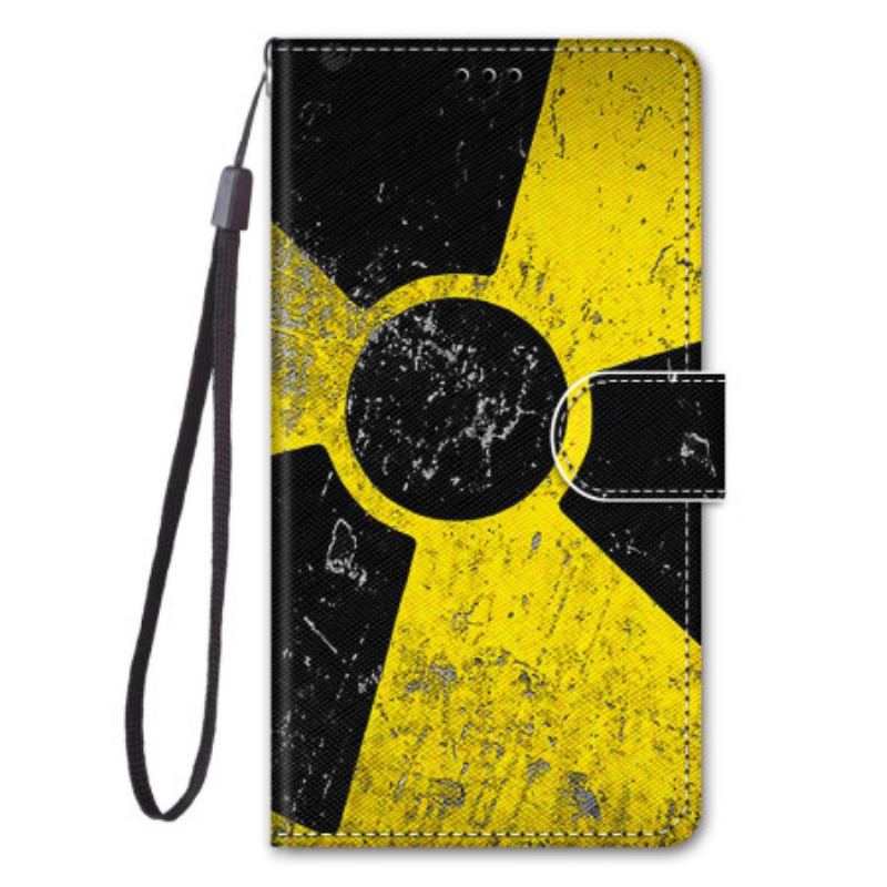 Capa Flip Para Sony Xperia 1 IV Amarelo E Preto