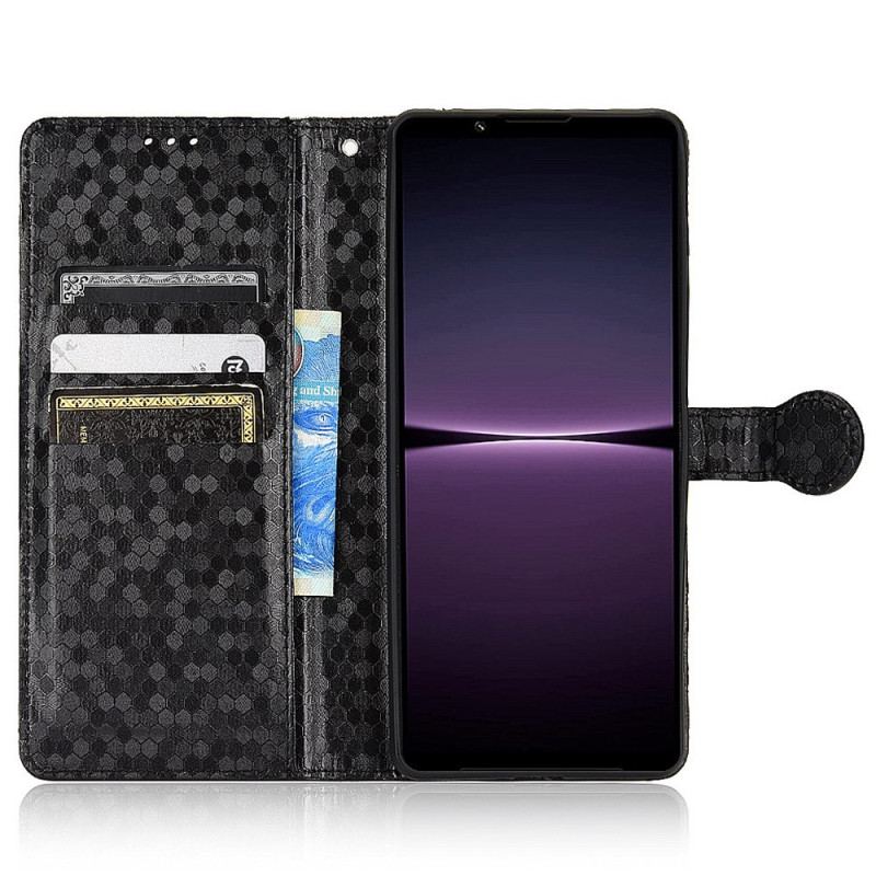 Capa Flip Para Sony Xperia 1 IV De Cordão Design Strappy 3d