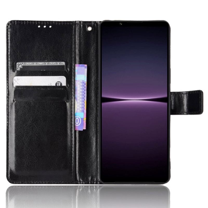 Capa Flip Para Sony Xperia 1 IV De Cordão Tiras Chamativas