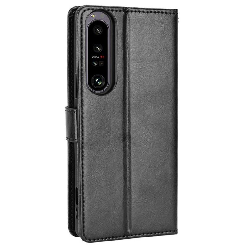 Capa Flip Para Sony Xperia 1 IV De Cordão Tiras Chamativas