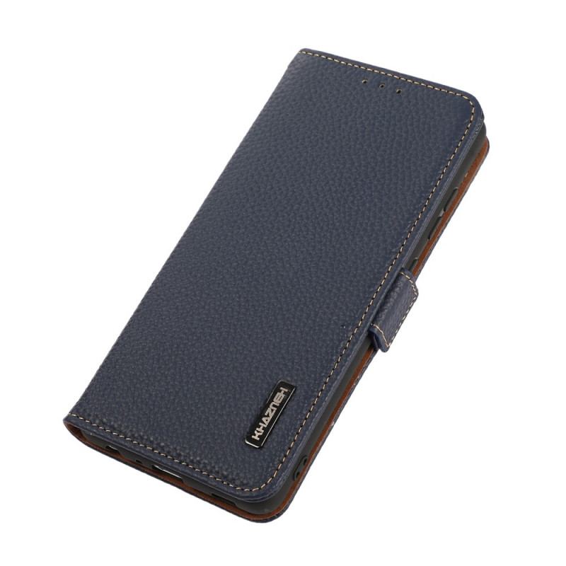 Capa Flip Para Sony Xperia 1 IV Couro De Lichia Khazneh Rfid