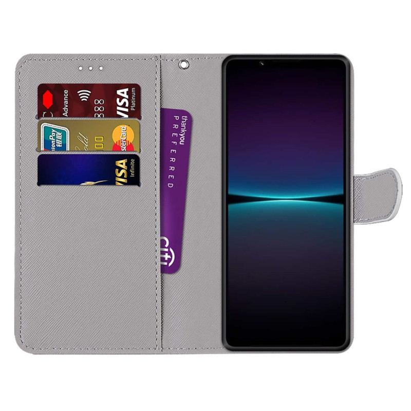 Capa Flip Para Sony Xperia 1 IV Dedo Coração