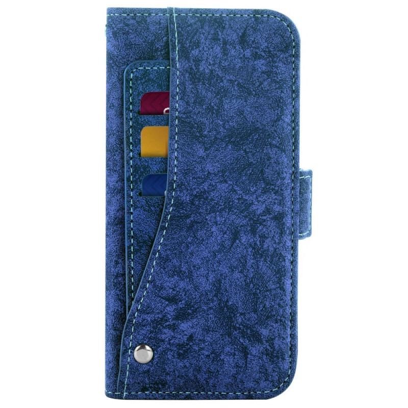 Capa Flip Para Sony Xperia 1 IV Efeito De Couro Com Suporte De Cartão Giratório