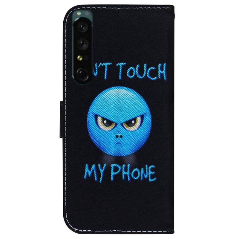 Capa Flip Para Sony Xperia 1 IV Emoji Telefone