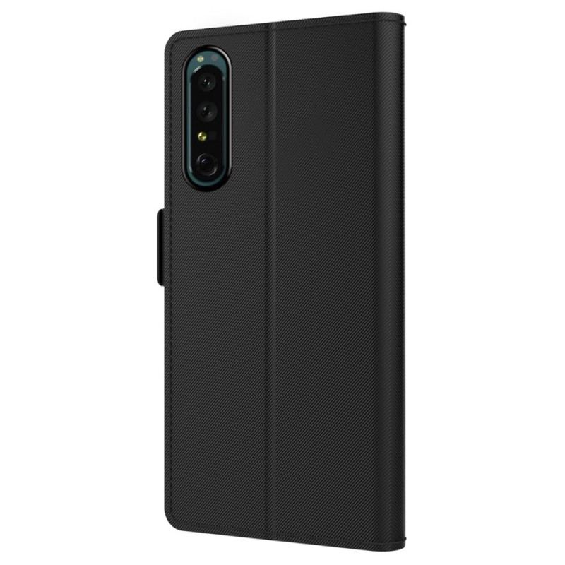 Capa Flip Para Sony Xperia 1 IV Espelho Removível E Porta-cartões