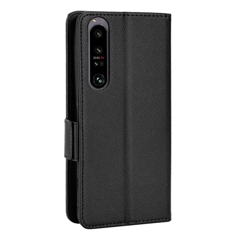 Capa Flip Para Sony Xperia 1 IV Estilo Tradicional De Couro Lichia