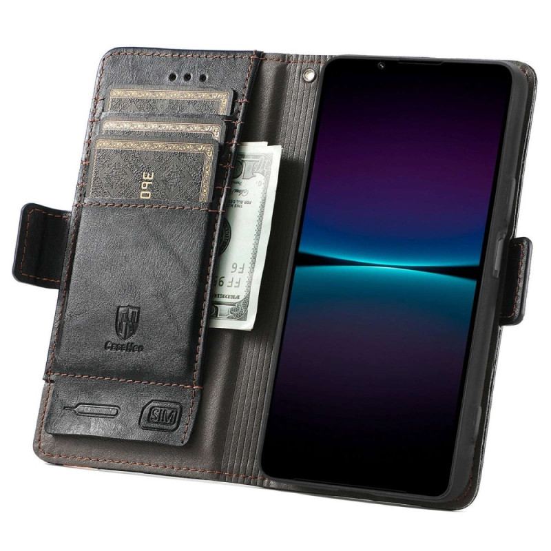 Capa Flip Para Sony Xperia 1 IV Fecho Duplo Bicolor