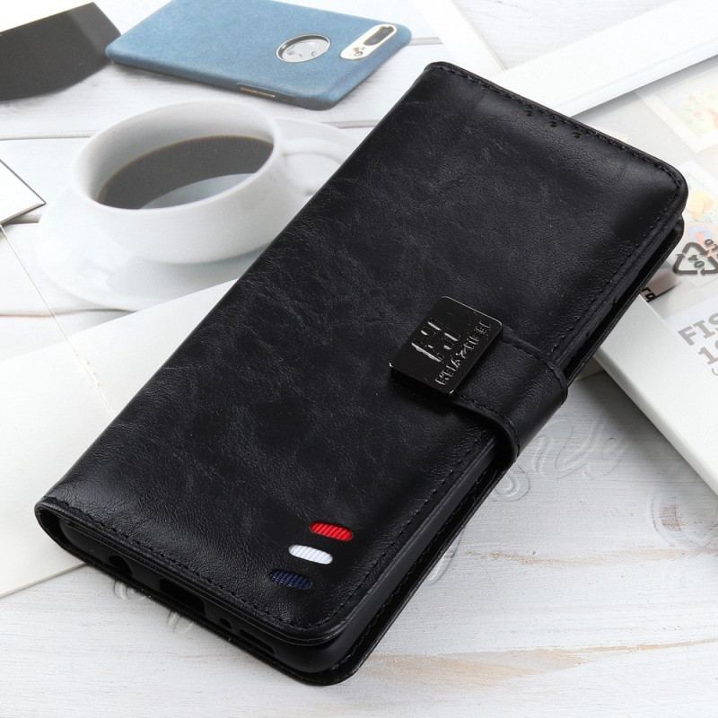 Capa Flip Para Sony Xperia 1 IV Fecho Prata Tricolor