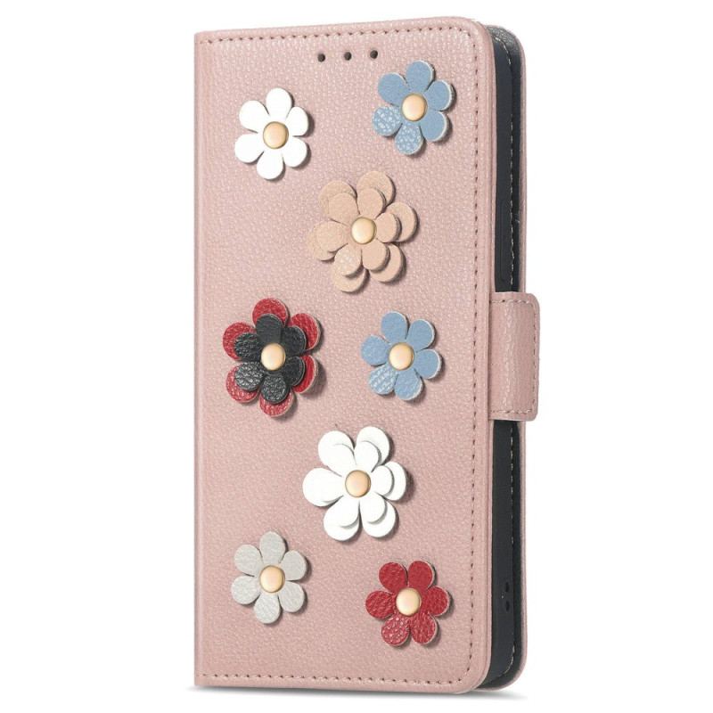 Capa Flip Para Sony Xperia 1 IV Flores Decorativas