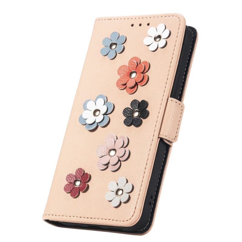 Capa Flip Para Sony Xperia 1 IV Flores Decorativas