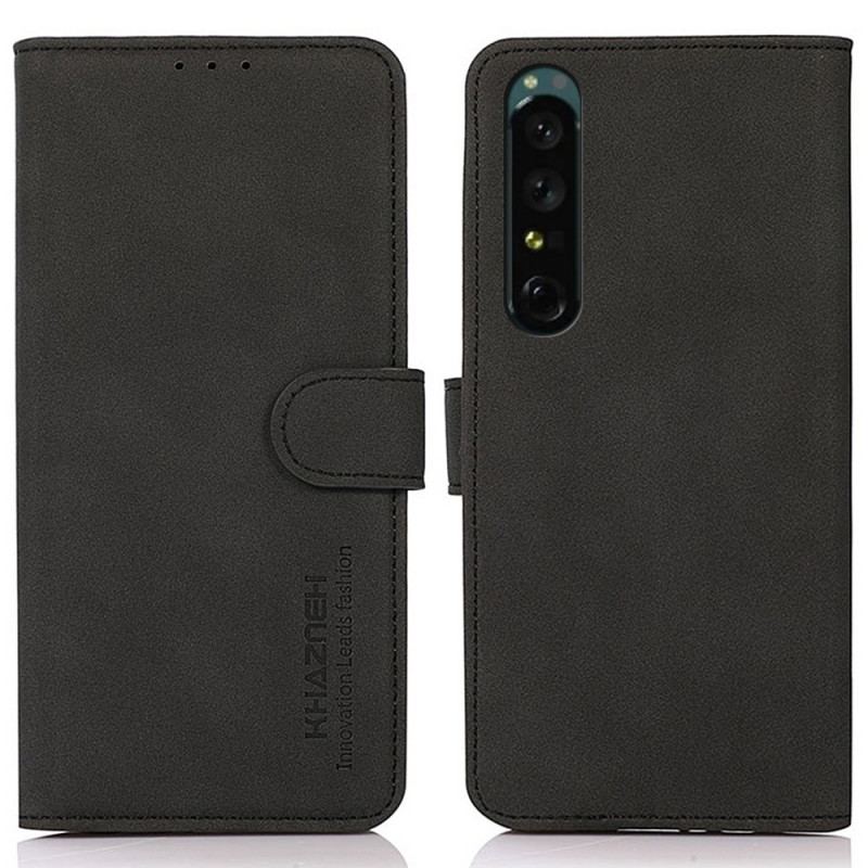 Capa Flip Para Sony Xperia 1 IV Khazneh Estilo Clássico