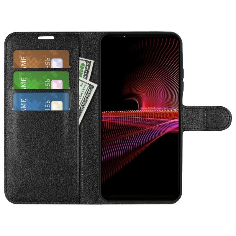 Capa Flip Para Sony Xperia 1 IV Lichia Clássica