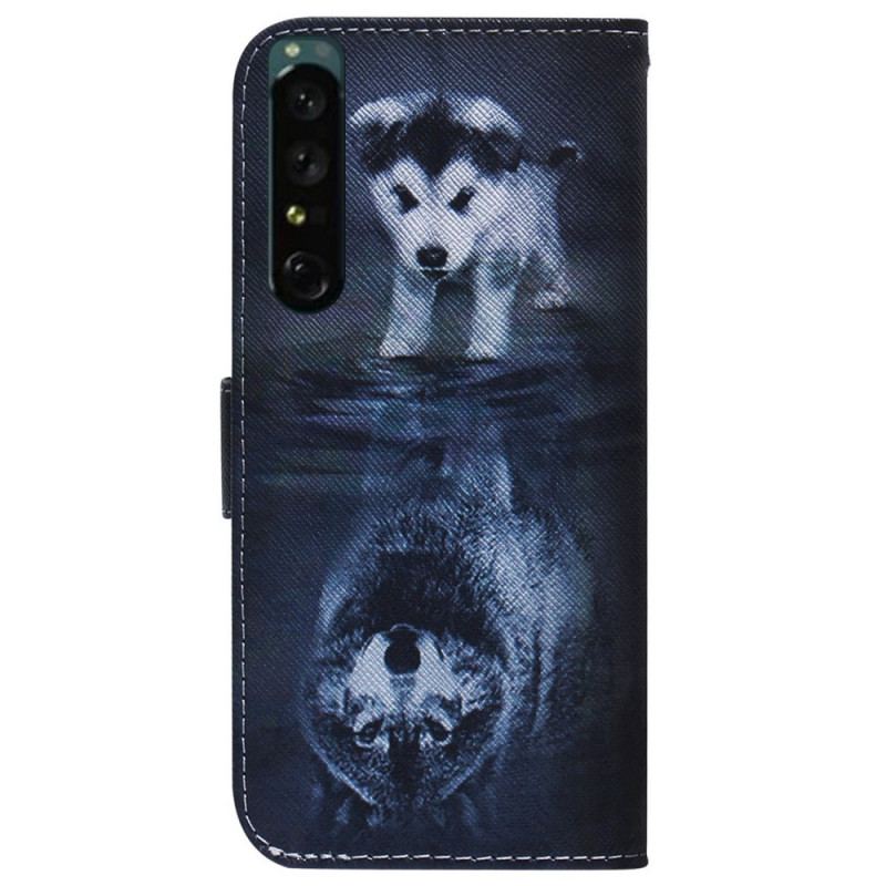 Capa Flip Para Sony Xperia 1 IV Sonho De Cachorrinho