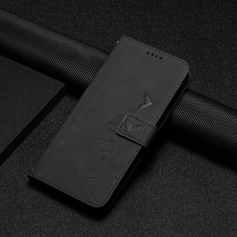 Capa Flip Para Sony Xperia 1 IV Sorria Com Cordão