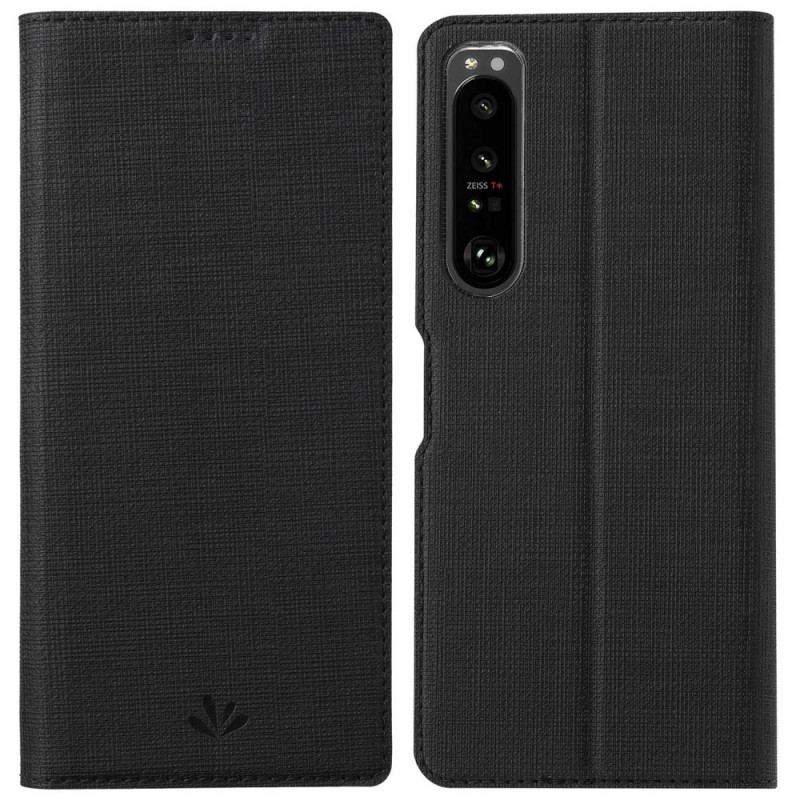 Capa Folio Para Sony Xperia 1 IV Vili Textura De Tecido